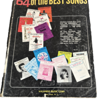 64 of the Best Songs Songbook 1964 Valando Music Corp. Vintage Piano Voc... - $18.48