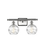 Bath Vanity Light Athens Deco Swirl 6&quot; Ballston Clear 516-2W-SN-G1213-6-LED - €242,47 EUR