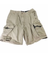 Coliseum Men Tan Shorts Slash Pockets Zip Cotton Button &amp; Belt Front 34 ... - $25.26 CAD
