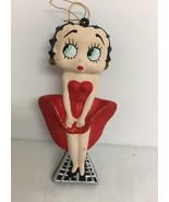 1998 Betty Boop Christmas Ornament 5&quot; Length Red Dress w Glitter Hearst ... - $8.14 CAD