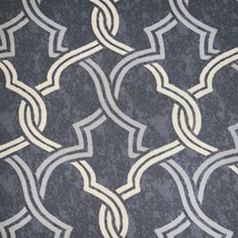 7 + Yards Waverly Inspirations Gray Fretwork Geometric Lattice Trellis Fabric - £60.54 GBP