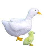 Adore 13&quot; Standing Donna The White Duck with Baby Plush Stuffed Animal Toy - £32.84 GBP