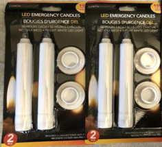 Emergency Storm LED Battery Candles 5”H X 0.75”D 100 Hours a Pack 2 Sets = 4 pcs - £14.71 GBP