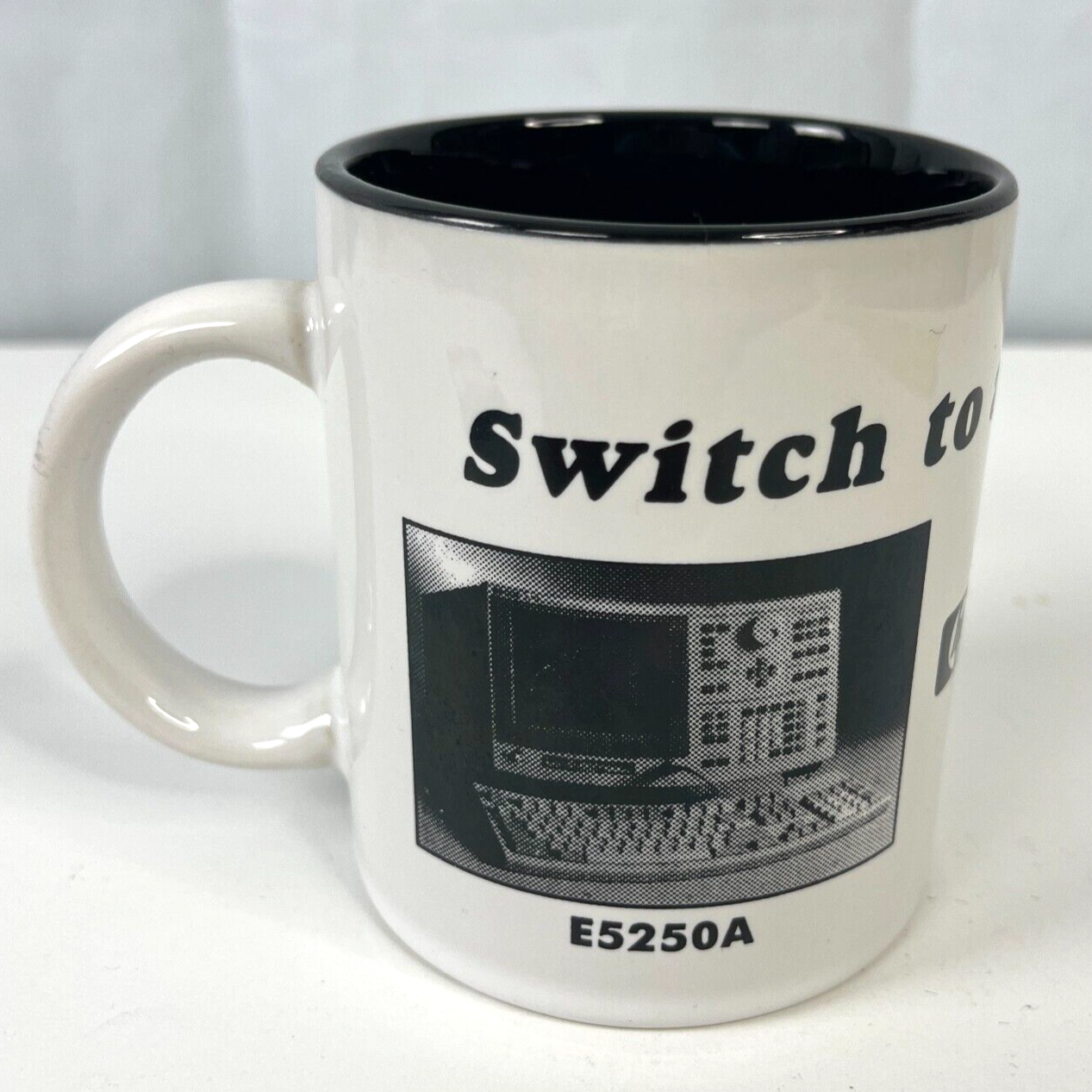 Hewlett Packard E5250A 4156A Computer Switch To Total Solution Retro Coffee Mug - $43.32