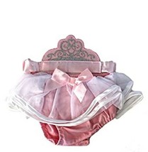 Girls Princess Cinderella Diaper Cover &amp; Headband 2 Pc Pink Infant Set- 6/12 mth - £5.55 GBP
