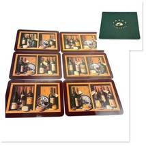 Jason Placemats Wine &amp; Cheese Set 6 Cork Back Vintage Australian - $46.47