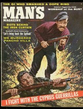 MAN&#39;S MAGAZINE FEB 1957-CYPRUS GUERRILLAS-PANCHO VILLA VF - £64.98 GBP