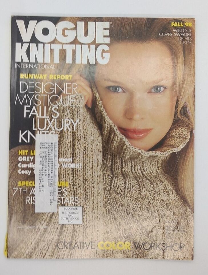 Vogue Knitting International Patterns Magazine Fall 1998 Fall Luxury Knits1 - $7.91