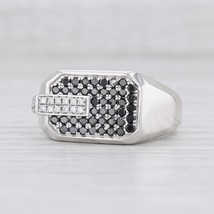 Men&#39;s Designer Engagement Pave Set Ring 14K White Gold Plated 2Ct Cubic Zirconia - £128.16 GBP