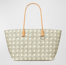 Tory Burch Canvas Basketweave East West Shopper Tote ~NWT~ Ivory - £237.27 GBP