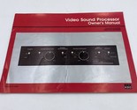 ADC V-400 Video Sound Processor Owners Manual Booklet w Schematic 1865-3... - £11.82 GBP