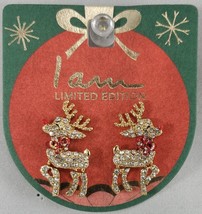 I Am Limited Edition Reindeer Christmas Holiday Earrings Jewelry - $16.82