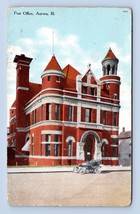 United States Post Office Building Aurora Illinois IL 1910 DB Postcard M8 - £3.54 GBP