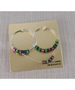 Steve Madden Interchangeable Lettering Bead Hoop &amp; Necklace Set -5847 - $11.57