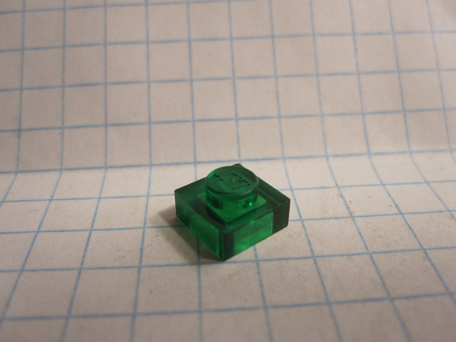 Lego part #3024: Trans-Green - 1x1 Plate - £0.11 GBP