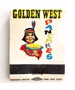 Golden West Pancakes Restaurant Vintage Matchbook Native American Unstru... - $39.99