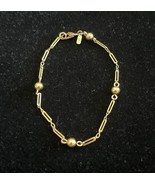 Monet, Vintage, Gold Tone, Open Link Chain Bracelet, 6” - $10.84