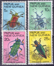 ZAYIX Papua New Guinea 237-240 Used Beetles Insects Nature 071423S147 - £2.39 GBP