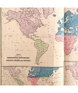 Map Of The World 1884 Beast Birds Fish Distribution Victorian Lithograph... - $1,114.60 MXN