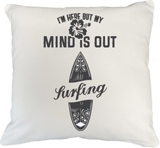 Make Your Mark Design Surfing. Funny White Pillow Cover for Surfer Friends &amp; Tra - £18.58 GBP+