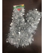 Christmas Tinsel Garland 9 Feet Silver Decorative-Brand New-SHIPS N 24 H... - $16.08 CAD