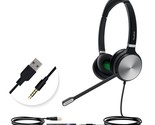 Headset With Microphone For Pc Laptop Computer Headset Teams Certified U... - $150.99