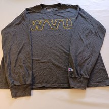 Champion Authentic Athletic WVU Men's Gray T-Shirt Long Sleeve Size Large  image 5