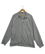Nike Track Jacket Mens Large Gray Dri Fit Full Zip Windbreaker Athletic ... - $462.49 MXN