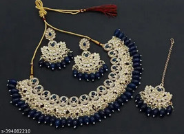 Kundan Jewelry Set Bollywood Latest Gold PLated Jewellery Set Tradional Setg - £15.68 GBP