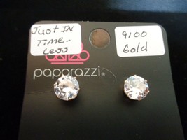 Paparazzi Earrings (new) Just In Timeless/Gold 9100 - $8.61