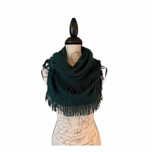 INC International Concepts fringe infinity loop knit women&#39;s scarf - GREEN NWT - £11.72 GBP