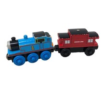 VTG Thomas the Train Wooden Tank Engine w/ Sodor Line Red Caboose - £22.29 GBP