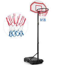 Height Adjustable Basketball Hoop with 2 Nets and Fillable Base - £94.37 GBP