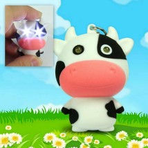 LED COW KEYCHAIN with Light and Sound Cute Farm Animal Moo Noise Key Cha... - £6.31 GBP