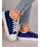 Sequin Round Toe Flat Sneakers - $52.03 CAD