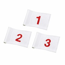 Numbered Golf Flag With Tube Inserted, All 8&quot; L X 6&quot;, Putting Green Flag... - £41.62 GBP
