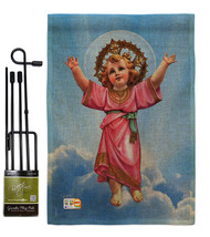 Divine Baby Jesus Burlap - Impressions Decorative Metal Garden Pole Flag Set GS1 - £26.62 GBP