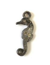Vintage Silver Tone Seahorse Charm For Bracelet or Necklace - $7.00