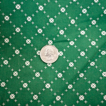 Vintage Marti Michell Green White Floral Pattern Cotton Quilt Fabric Pieces 5.4y - £31.85 GBP