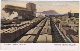 Postcard Western Canadian Wheat Arriving Fort William Thunder Bay Warwick Rutter - £6.23 GBP