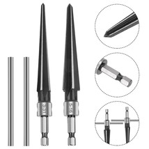 2Pcs T Handle Taper Reamer Tool Set 6 Fluted Chamfer Reaming 1/4 Inch He... - $19.99