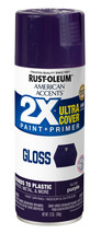 Rust-Oleum American Accents 2X Ultra Cover Gloss Spray Paint, Purple, 12 oz - £7.70 GBP