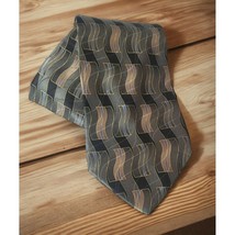 Puritan Abstract Geometric Tie 100% Silk Mens Neck Tie Wavy Flowing - £7.03 GBP