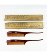 TWO Vintage 1981 Avon Cambridge Collection Rattail Tortoise Brown Comb New - $27.41 CAD