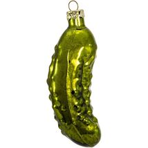 Noble Gems Old World Pickle Glass Christmas Tree Ornament Decoration GC0... - $11.86