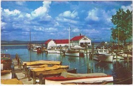 Postcard Burlington Yacht Basin Lake Champlain Vermont - $4.94