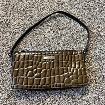 Vintage Y2K Guess brown faux croc baguette purse shoulder bag - $25.00
