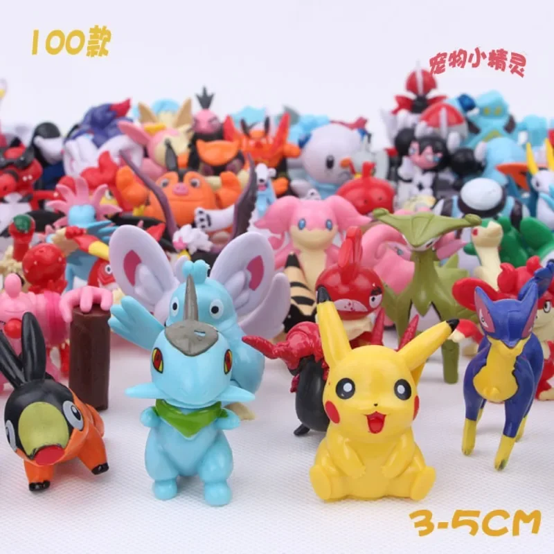 Pokemon New 100 Pcs Different Styles 3-5cm 25 50 100 Pcs Hot Anime Pokemon - £18.37 GBP+
