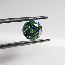 1.00 Ct Greenish Blue Round Cut Brilliant Loose Moissanite VVS1 Clarity - £16.33 GBP