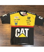 VTG Ward Burton Caterpillar Nascar All Over Racing Champions Yellow T-Sh... - $39.59